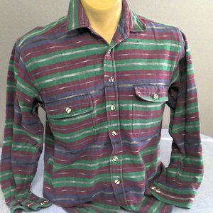 Vintage Natural Stuff Flannel Work Shirt Long Sleeve Large
